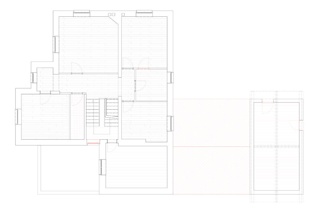 Plan architecte rénovation et extension d'une maison en ossature bois à Nancy