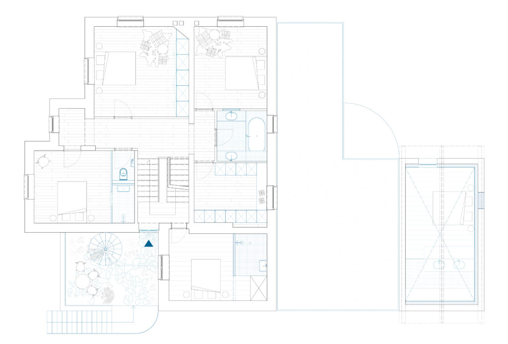 Plan architecte rénovation et extension d'une maison en ossature bois à Nancy
