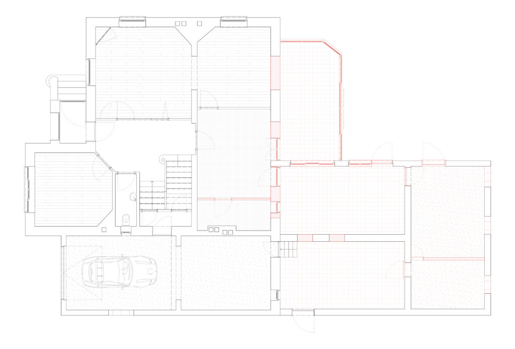 Plan architecte rénovation et extension d'une maison en ossature bois à Nancy